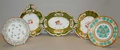 Lot 1246 - English Painted Porcelain Dessert Service...