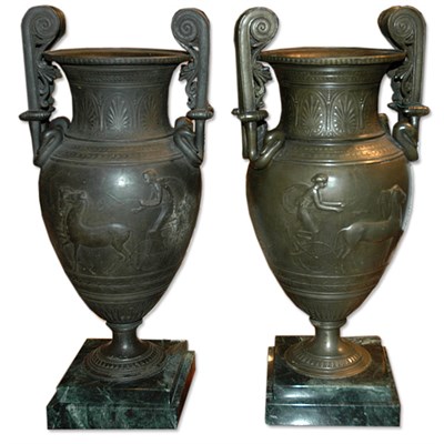 Lot 148 - Pair of Neoclassical Style Patinated-Metal...