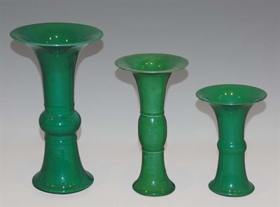 Lot 1121 - Group of Three Chinese Green Glazed Porcelain...