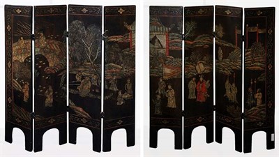 Lot 1135 - Chinese Coromandel Lacquer Eight-Panel Screen...