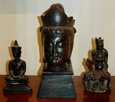 Lot 1136 - Chinese Carved Stone Head of Bodhisattva;...