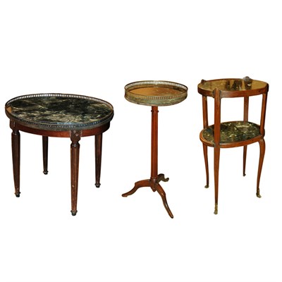 Lot 247 - Group of Three Marble Top Mahogany Occasional...