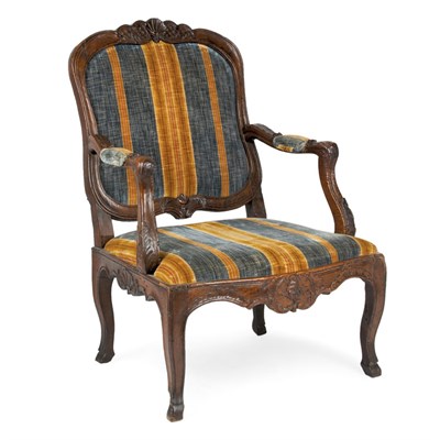 Lot 333 - Regence Walnut Fauteuil a la Reine Circa 1720...