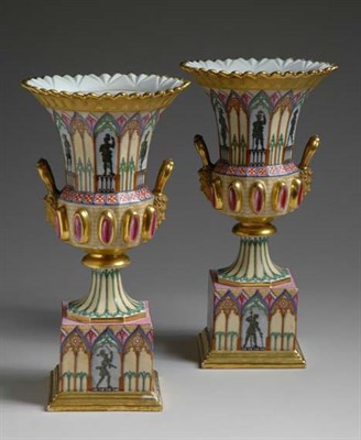 Lot 1531 - Pair of Paris Porcelain Urns Mid 19th century...