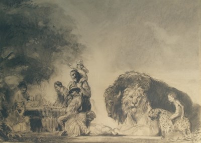 Lot 1094 - David Levine American, b. 1936 The Peaceable...