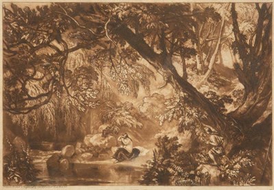 Lot 1112 - After J.M.W. Turner AESACUS AND HESPERIE Sepia...
