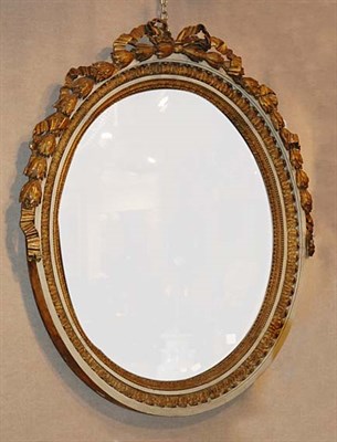 Lot 1503 - Louis XVI Painted and Parcel Gilt Mirror Late...