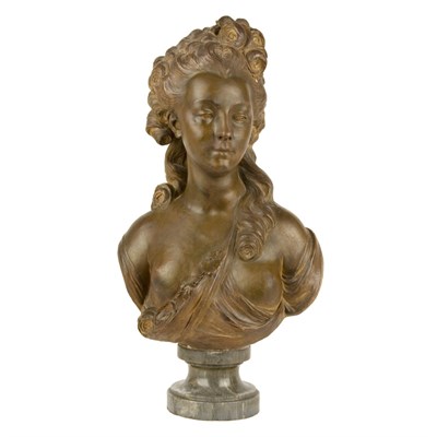 Lot 363 - Louis XVI Style Terra Cotta Bust of a Maiden...