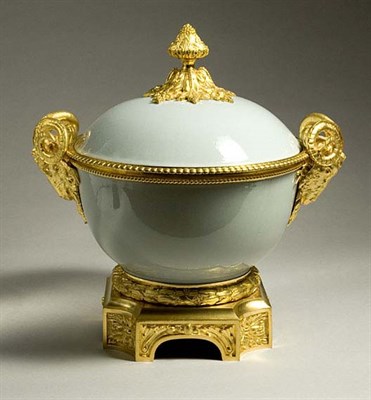 Lot 3323 - Louis XVI Style Gilt-Metal Mounted Celadon...