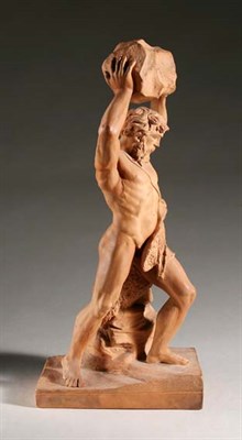 Lot 3097 - Terra Cotta Figure of Hercules The muscular...