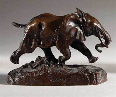 Lot 3660 - Bronze Figure of a Senegal Elephant After a...