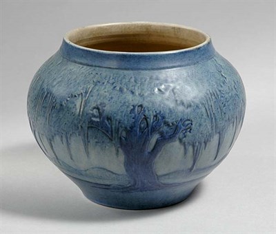Lot 3537 - Newcomb College Glazed Pottery Vase Of squat...