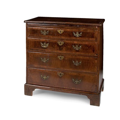 Lot 348 - George II Feather Banded Walnut Bachelor's...