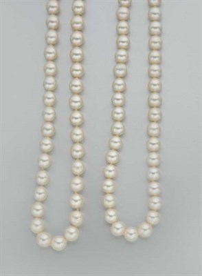 Lot 192 - Two Cultured Pearl Necklaces