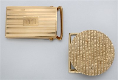 Lot 905 - Two Gold Belt Buckles