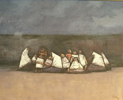 Lot 1104 - Cuna Spanish, 20th Century Figures by the Sea...