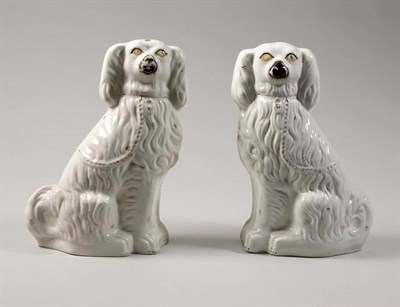 Lot 2240 - Pair of Staffordshire Pottery Figures of...