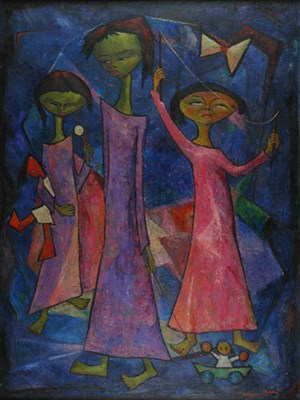 Lot 93 - Angel Botello Puerto Rican, 1913-1986 Three...