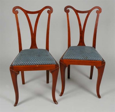 Lot 3264 - Set of Four Art Nouveau Style Mahogany Side...