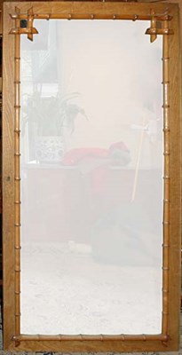 Lot 4249 - Bamboo Mirrored Door Armoire Height 7 feet 8...