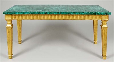 Lot 3651 - Louis XVI Style Gilt-Wood and Malachite Coffee...
