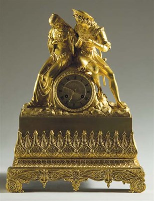 Lot 3114 - Louis Philippe Gilt-Metal Mantel Clock Second...