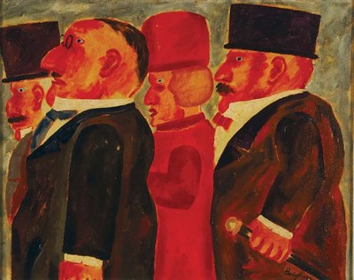 Lot 108 - Franz Borghese Italian, 1941-2005 Figures in...