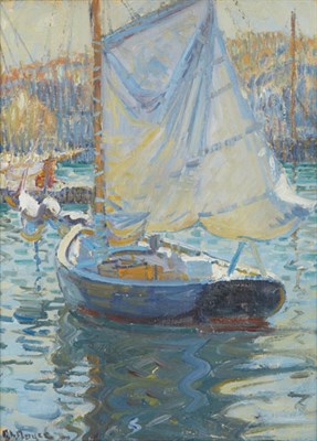 Lot 2451 - George Loftus Noyes 1864-1954 Sailboat in...