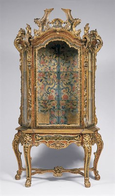Lot 1271 - Italian Rococo Gilt and Painted Vitrine...