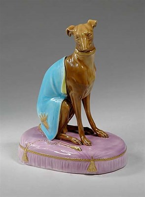 Lot 3353 - Majolica Figure of a Greyhound Circa 1875...