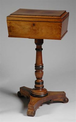 Lot 1384 - Regency Ebonized and Mahogany Teapoy Early...