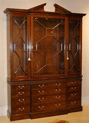 Lot 4543 - George III Style Mahogany Breakfront Height 8...