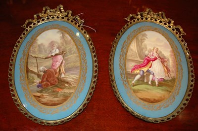 Lot 3616 - Pair of Louis XVI Style Gilt-Metal Mounted...