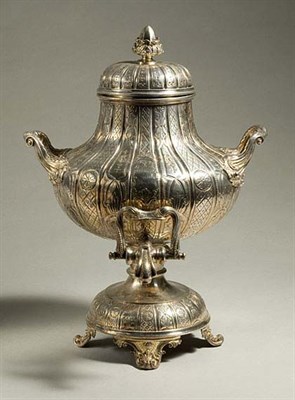 Lot 3252 - Louis XVI Style Silver Plated Kettle Of squat...