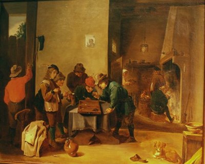 Lot 3014 - Manner of David Teniers Figures in a Tavern...