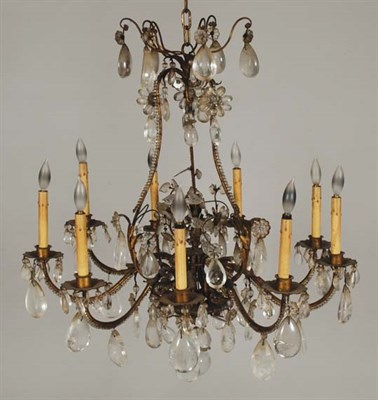 Lot 1498 - Louis XV Style Gilt-Metal and Rock Crystal...