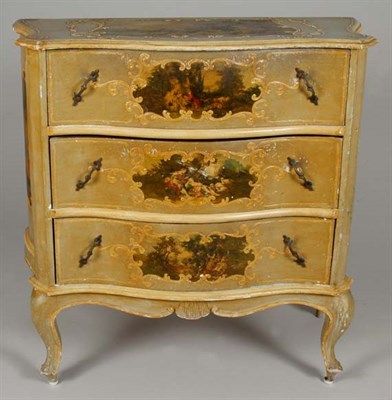 Lot 3693 - Louis XV Style Painted Bedside Commode The...