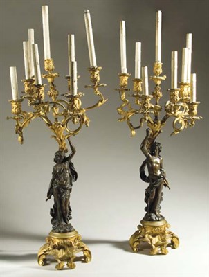 Lot 3360 - Pair of Louis XV Style Gilt and...