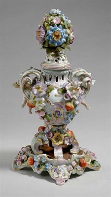 Lot 3407 - Continental Reticulated Porcelain Covered...