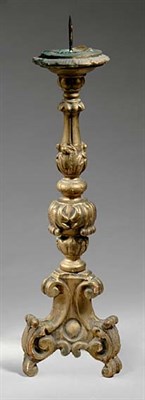 Lot 3377 - Louis XIV Style Gold Painted Wood Pricket...
