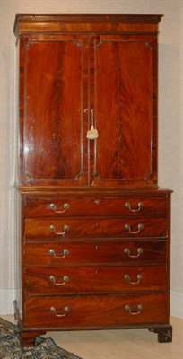 Lot 1488 - George III Mahogany Secretary Bookcase Late...