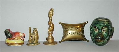 Lot 1232 - Miscellaneous Group of Six Metal Table...