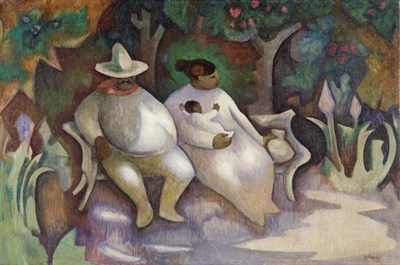 Lot 88 - Jose Reyes Meza Mexican, b. 1924 In the Park,...