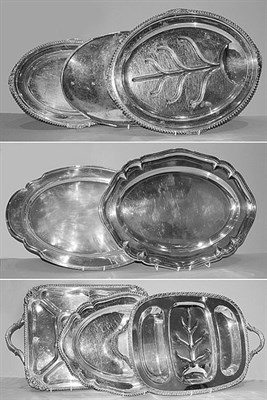 Lot 1176 - Miscellaneous Group of Nine Silver Plated Oval...