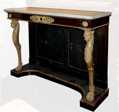 Lot 1251 - Regency Rosewood and Parcel Gilt Console First...