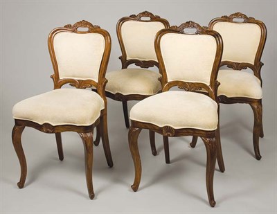 Lot 3725 - Set of Eight Victorian Carved Rosewood Dining...