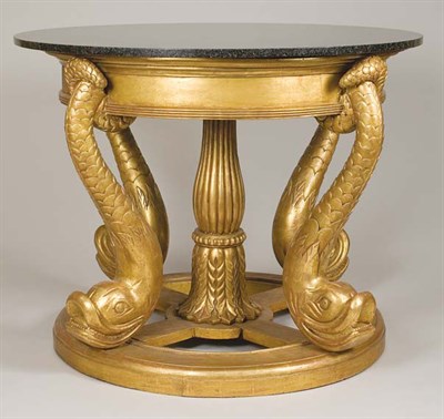 Lot 3148 - Neoclassical Style Gilt-Wood Center Table The...