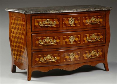 Lot 1378 - Louis XV Gilt-Bronze Mounted Parquetry Walnut...