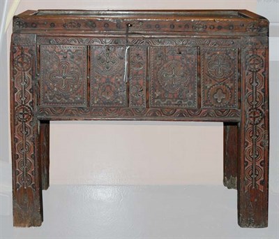 Lot 1282 - Continental Baroque Carved Pine Trunk Of...