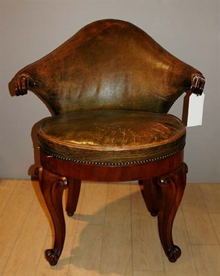 Lot 4263 - Louis XV Style Leather Upholstered Walnut Desk...